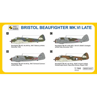 Mark I. Bristol Beaufighter Mk.VI Late (4x camo) - 1:144