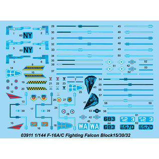 Trumpeter General Dynamics F-16A/C Fighting Falcon Block 15/30/32 - 1:144