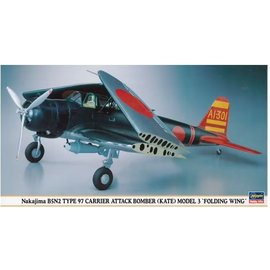 Hasegawa Hasegawa - Nakajima B5N2 Type 97 Carrier Attack Bomber (Kate) Model 3 'Folding Wing' - Special Version - 1:48