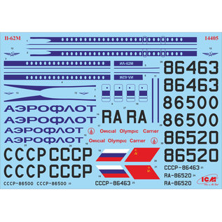 ICM Ilyushin-62M Soviet Passenger Aircraft - 1:144