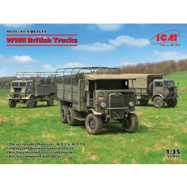 ICM ICM - 3 x WWII British Trucks Model W.O.T. 6, Model W.O.T. 8, Leyland Retriever General Service - 1:35