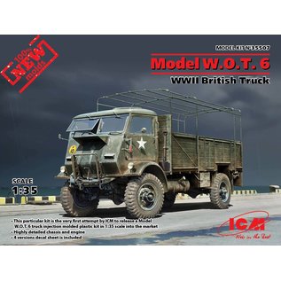 ICM 3 x WWII British Trucks Model W.O.T. 6, Model W.O.T. 8, Leyland Retriever General Service - 1:35