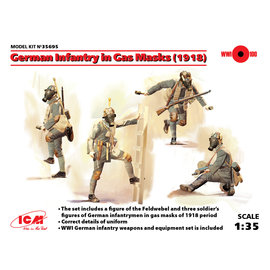 ICM ICM - German Infantry in Gas Masks (1918) - 1:35