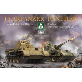 TAKOM TAKOM - Flakpanzer Panther “Coelian” with 37mm Flakzwilling 341 & Flakpanzer Panther 20mm Flakvierling MG 151/20 (2 in 1) 1:35