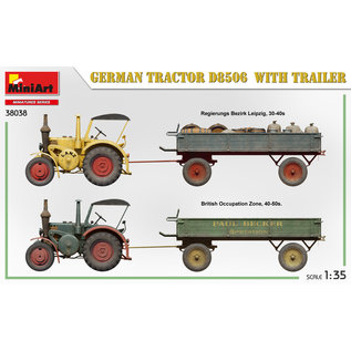 MiniArt German Tractor D8506 with Trailer - 1:35