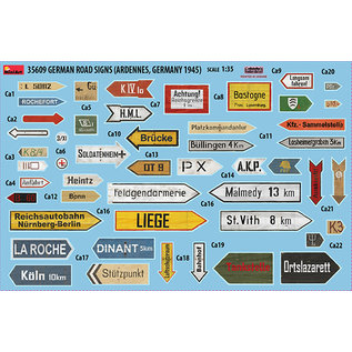 MiniArt Deutsche Straßenschilder (Ardennen, Deutschland 1945) - 1:35