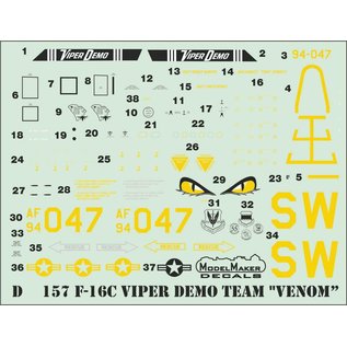 Modelmaker Decals F-16C Viper Demo Team "Venom” - 1:48