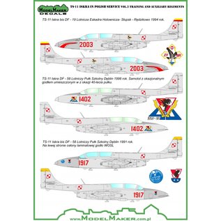 Modelmaker Decals TS-11 Iskra in Polish service Vol.2 Training and auxiliary regiments - 1:72