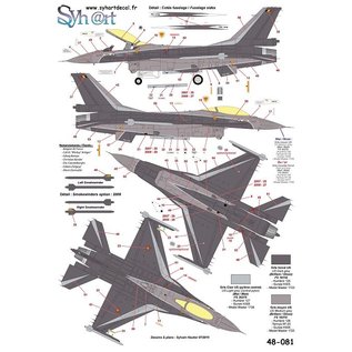 Syh@rt Decals F-16AM Falcon FA-131 "Solo Display 2007-2008" Belgian Air Force - 1:72