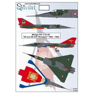 Syh@rt Decals Mirage IVP #23 AV "50 years EB 2/91 Bretagne" 1942-1992 - 1:72