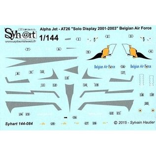 Syh@rt Decals Alpha Jet AT26 "Solo Display 2001-2003" Belgian Air Force - 1:72