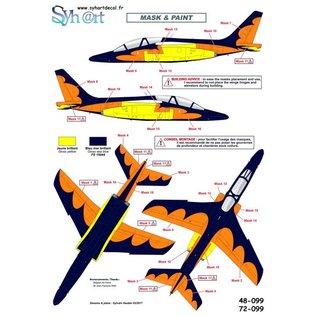 Syh@rt Decals Alpha Jet AT12 "75 Years 11Sqn - Batbird II" Belgian Air Force 1993 - 1:72