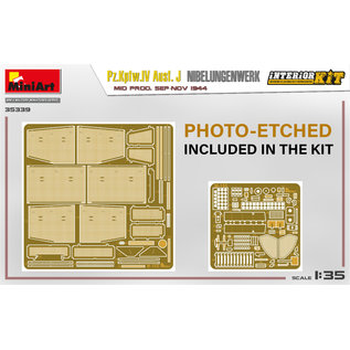 MiniArt Pz.Kpfw.IV Ausf. J Nibelungenwerk. Mid Prod. (Sep-Nov 1944) w/Interior Kit - 1:35