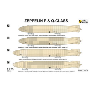 Mark I. Zeppelin P & Q-class "Night Intruders" - 1:720
