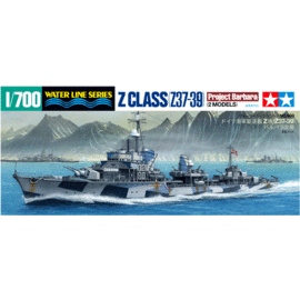 TAMIYA Tamiya - dt. Z-Klasse Zerstörer (Z-37-39 "Projekt Barbara") - Waterline No. 908 - 1:700