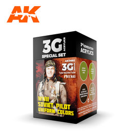 AK Interactive AK Interactive - 3rd Gen. Acryl. Set "WWII Soviet Pilot Uniform Colors"
