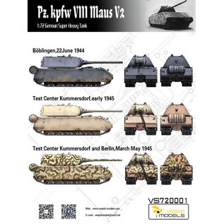 VESPID Models Pz.Kpfw. VIII "Maus" V2 - German super heavy tank - 1:72