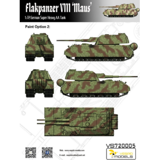 VESPID Models Flakpanzer VIII "Maus" - German super heavy AA tank - 1:72