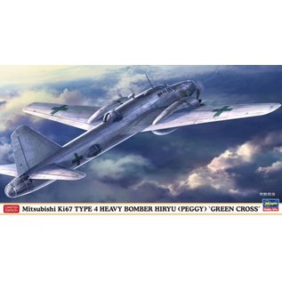 Hasegawa Mitsubishi Ki67 Type 4 Heavy Bomber Hiryu (Peggy) "Green Crosses" - 1:72