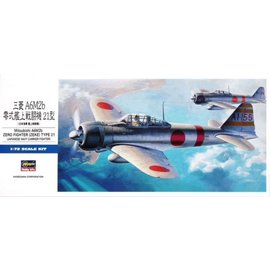 Hasegawa Hasegawa - Mitsubishi A6M2b Zero Fighter Type 21 (Japanese Navy Carrier Fighter) - 1:72