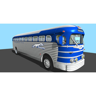 Roden GMC PD3751 SilverSide Greyhound Lines - 1:35