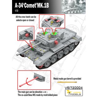 VESPID Models brit. KPz. A-34 "Comet" Mk. IB - 1:72