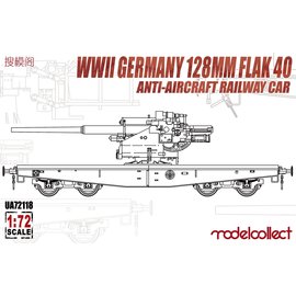 Modelcollect Modelcollect - German 128mm Flak 40 Anti-Aircraft Railway Car - 1:72