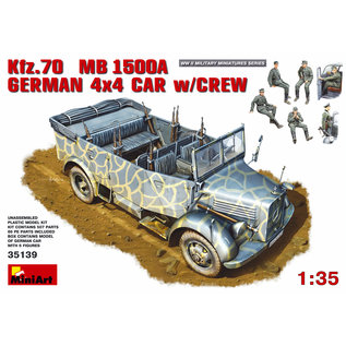 MiniArt Kfz. 70 (MB L1500A) German 4x4 Car w/Crew - 1:35