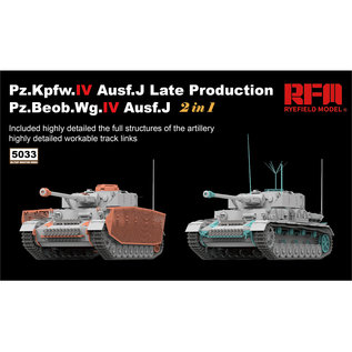 Ryefield Model PzKpfw. IV Ausf. J (late production) Pz.Beob.Wg. IV Ausf. J - 2 in 1 - 1:35