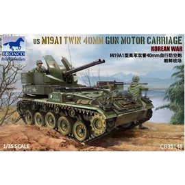 Bronco Models Bronco Models - US M19A1 Twin 40 MM Gun Motor Carriage - Korean War - 1:35