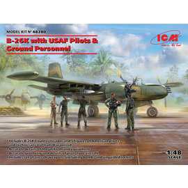 ICM ICM - Douglas B-26K Counter Invader w/ USAF Pilots & Ground Personnel - 1:48