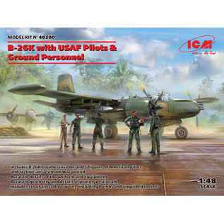 ICM Douglas B-26K Counter Invader w/ USAF Pilots & Ground Personnel - 1:48