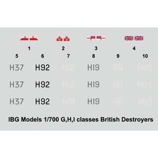 IBG Models HMS Harvester 1943 British H-class Destroyer - 1:700
