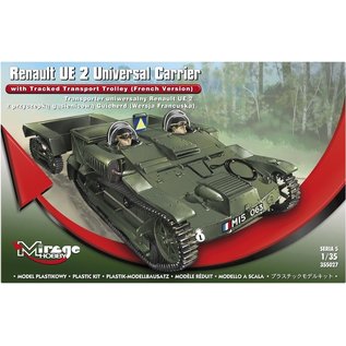 Mirage Hobby Renault UE 2 Universal Carrier Carrier with Tracked Transport Trolley (French Version) - 1:35