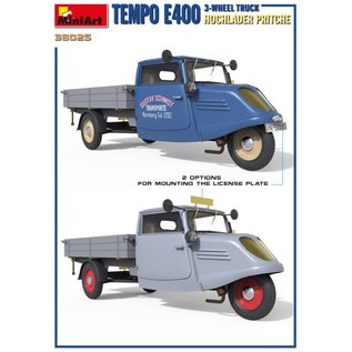 MiniArt Tempo E400 Hochlader Pritsche - German 3-Wheel Truck - 1:35