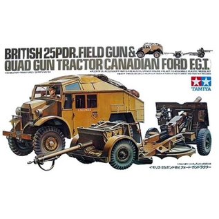 TAMIYA British 25Pdr.Field Gun & Quad Gun Tractor Canadian Ford F.G.T - 1:35