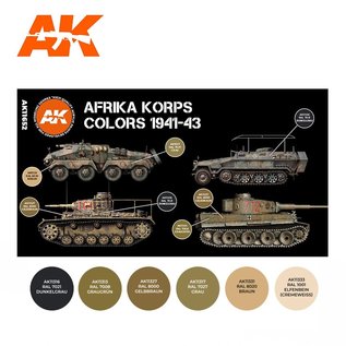 AK Interactive 3rd Gen. Acryl. Set "Afrika Korps Colors 1941 - 43"