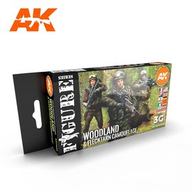 AK Interactive AK Interactive - 3rd Gen. Acryl. Set "Woodland & Flecktarn Camouflage"