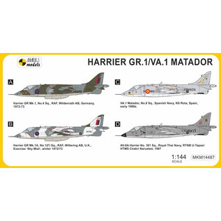 Mark I. Harrier GR.1/GR.1A/VA.1 Matador "VTOL/STOL Fighter" - 1:144