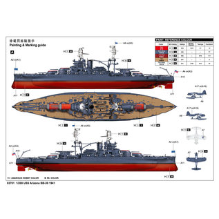 Trumpeter amerik. Schlachtschiff USS Arizona (BB-39) - 1:200