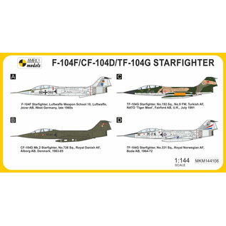 Mark I. Lockheed F-104F/CF-104D/TF-104G "Mach 2 Trainer" - 1:144