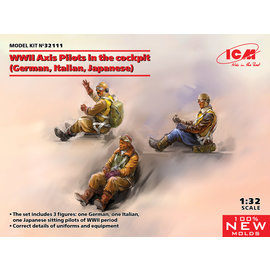 ICM ICM - WWII Axis Pilots in the cockpit (German, Italian, Japanese) - 1:32