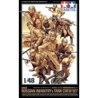 TAMIYA WWII Russian Infantry & Tank Crew Set - 1:48