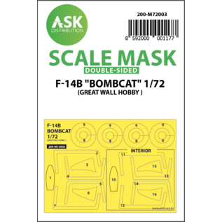 ArtScaleKit F-14B Bombcat double-sided painting mask (for Great Wall Hobby) - 1:72