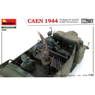 MiniArt Caen 1944 - Pz.Kpfw.IV Ausf.H & Kfz.70 mit Besatzung – BIG SET - 1:35