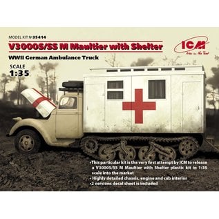 ICM V3000S/SS M Maultier with Shelter WWII German Ambulance Truck - 1:35