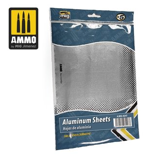 AMMO by MIG Aluminium-Effekt-Folie, selbstklebend / ALUMINIUM SHEETS (5 Stck.)