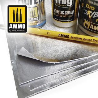 AMMO by MIG Aluminium-Effekt-Folie, selbstklebend / ALUMINIUM SHEETS (5 Stck.)