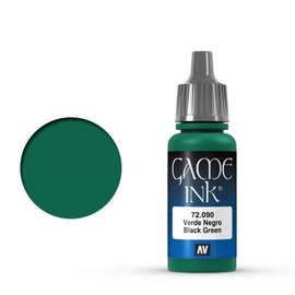 Vallejo Vallejo - Game Ink - 090 Black Green,  17ml