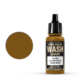 Vallejo Vallejo - Game Color Wash - 200 Sepia Wash, 17ml